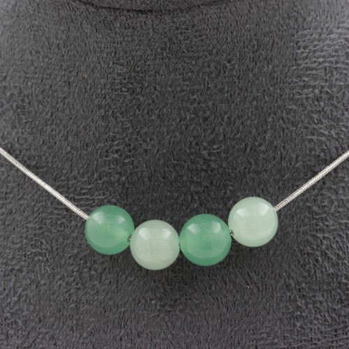 Collana perle aventurina - 4,