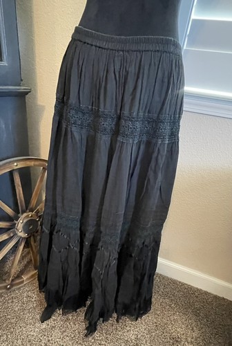 Maxi gonna vintage phool nera - gonna,