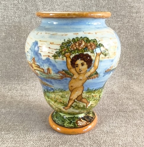 Beau vase albarello ceramique - vase,