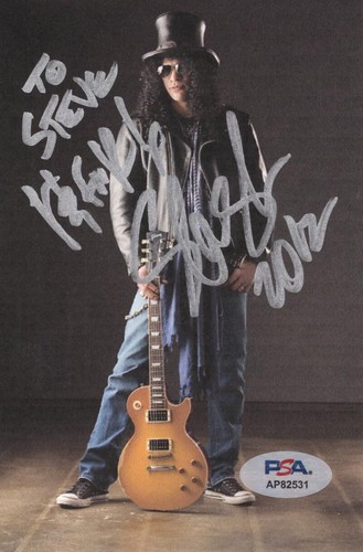 Foto autografa firmata slash - autografa,