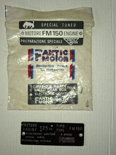 Targhetta motore fantic - targhetta,