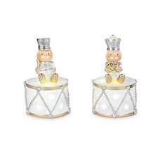 1 PZ Schiaccianoci Soldatino natalzio in resina con luce led 9 cm 19J5