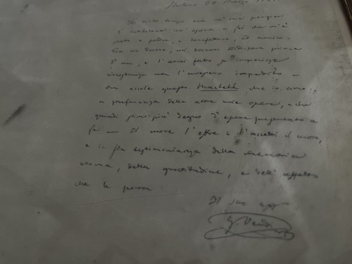 Lettera autografa giuseppe - lettera, di