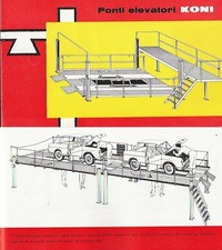 KONI PONTI ELEVATORI OFFICINA AUTO 1964 AUTOACCESSORIO BROCHURE PUBBLICITARIA 