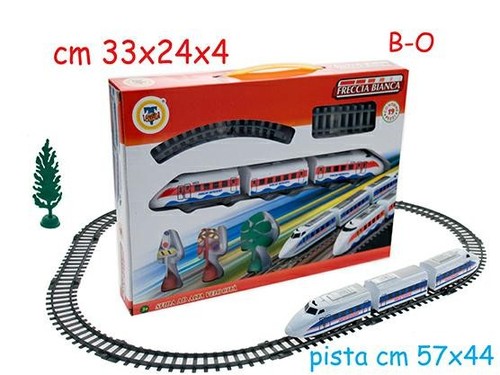 Scatola trenino freccia - trenino, bianca
