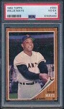 1962 Topps 300 Willie Mays PSA