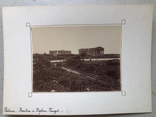 PESTUM NAPOLI SALERNO COSTUMI LOTTO DI 4 ANTICHE FOTO 1896 CM 15 X 11