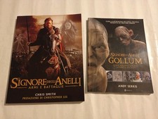 2 libri Tolkien Il Signore degli Anelli Armi e Battaglie e Gollum Bompiani 2003