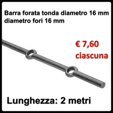 barra forata in ferro liscio