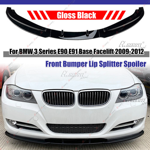 Front spoiler lip black gloss - front,