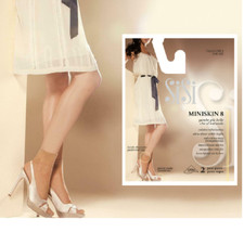 2 paia calzini donna SISI Miniskin 8 den velatissimo corto calza caviglia velato