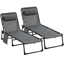 Outsunny Set 2 Lettini Sdraio