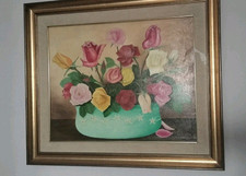 quadro olio su tela Fiori