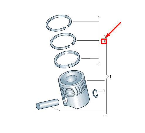Set anelli pistone - , volkswagen