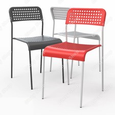 Sedia moderna impilabile cucina ufficio casa metallo Polipropilene plastica