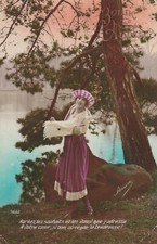 C2- Cp Cartolina Donna Costumi Borsetta - Fp Nvg