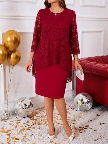 Vestito donna bordeaux - vestito,