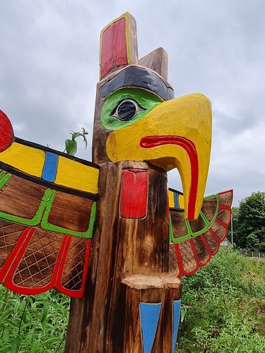 Large totem pole 100cm hand - totem,