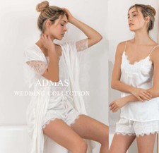 Vestaglia raso sposa bianco - in,