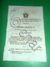 Regno d' Italia Regio Decreto Personale Corpo Sanitario Militare Marittimo 1866