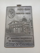 Moto Guzzi  Medal Keychain , 1977  Omobono Tenni Moto CLUB 