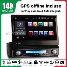 1 Din Android 14 Universal Autoradio CarPlay DVD BT5.0 WiFi DAB+Navi GPS IPS SWC