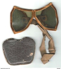 °°° VECCHI OCCHIALI DA MOTOCICLISTA CON ASTUCCIO IN PELLE ORIGINALE °°°