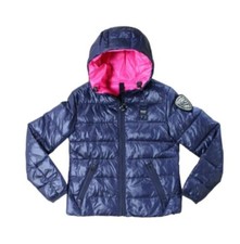 Piumino Junior Bambina Con Cappuccio 25WBLGC02391 888NK Blu