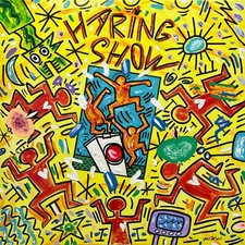 BRUNO DONZELLI - HARING SHOW - DIPINTO 80x80 (OPERA INCORNICIATA)