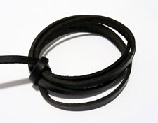 1mt di cordino  filo in Pelle cuoio 5mm colore nero per bracciale,collana bijoux