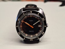 Timex electric skin diver vintage orologio uomo quartz meccanico batteria 35 mm