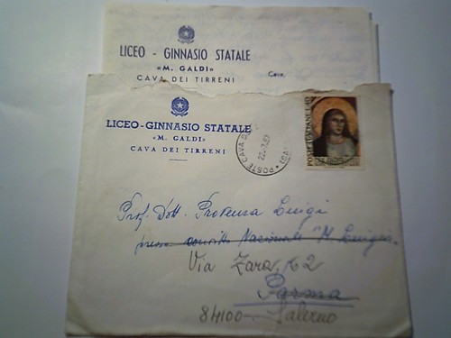 Busta viaggiata con lettera - viaggiata,