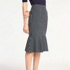 Ann Taylor Trumpet Skirt Navy