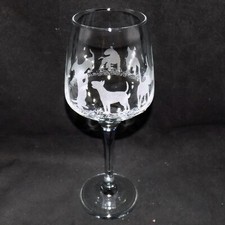 Bicchiere da vino inciso 'ENGLISH BULL TERRIER' - regalo unico Bull Terrier!