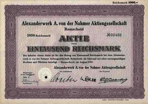 Alexanderwerk von nahmer - nahmer, ag