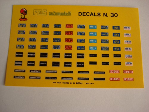 Decal targhe america - 1/43,