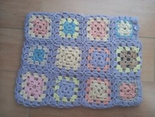 Vintage Copricuscino Uncinetto Patchwork rettangolare 40x30 cm