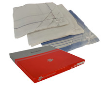 12 Fazzoletti Cotone Uomo 45x45 quadrati da naso taschino rigati fantasia Lecler