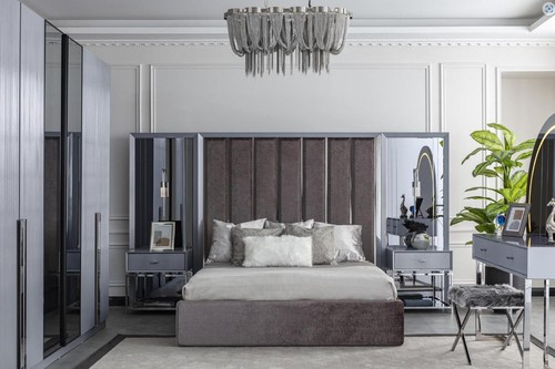 Comodini grigio letto - comodini,