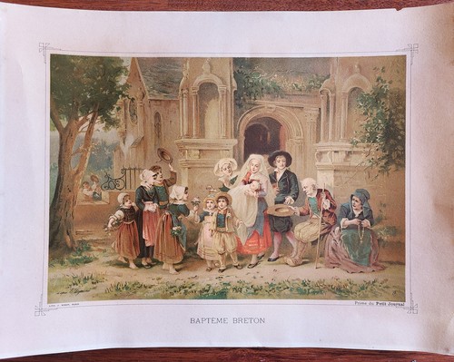 Bapteme breton gravure - bapteme,