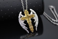 Collana croce ali - oro, e