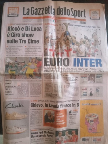 Gazzetta dello sport maggio - 28,