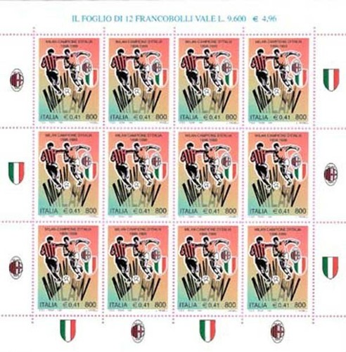 Italia 1999 minifoglio milan - italia,