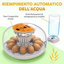 Okkobi M12 Incubatrice per Uova Automatica 12 Uova con Girauova Automatico
