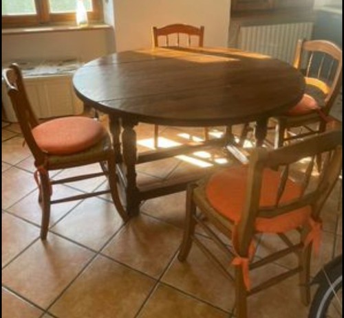 Tavolo rotondo antico legno - tavolo,