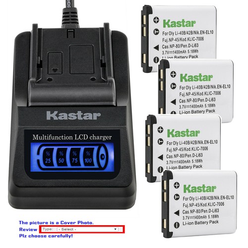 Kastar battery lcd quick - lcd,