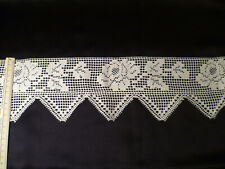 NASTRO TRINA PIZZO MERLETTO UNCINETTO ALTEZZA 11 CM BIANCO COTONE VENDITA A MT