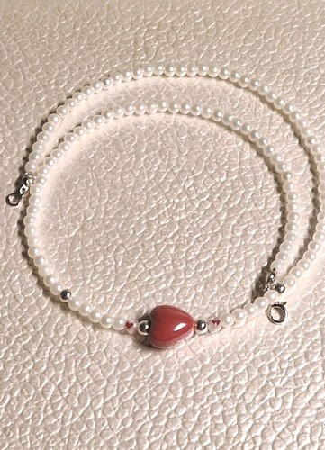 Girocollo perline bianche - girocollo,
