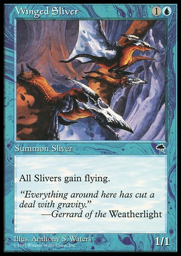 Mtg winged sliver - mtg,
