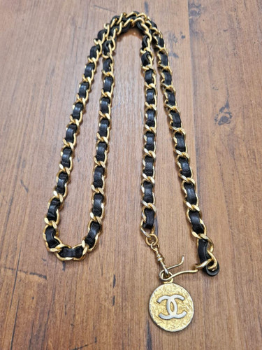 Cintura chanel pelle oro - chanel,